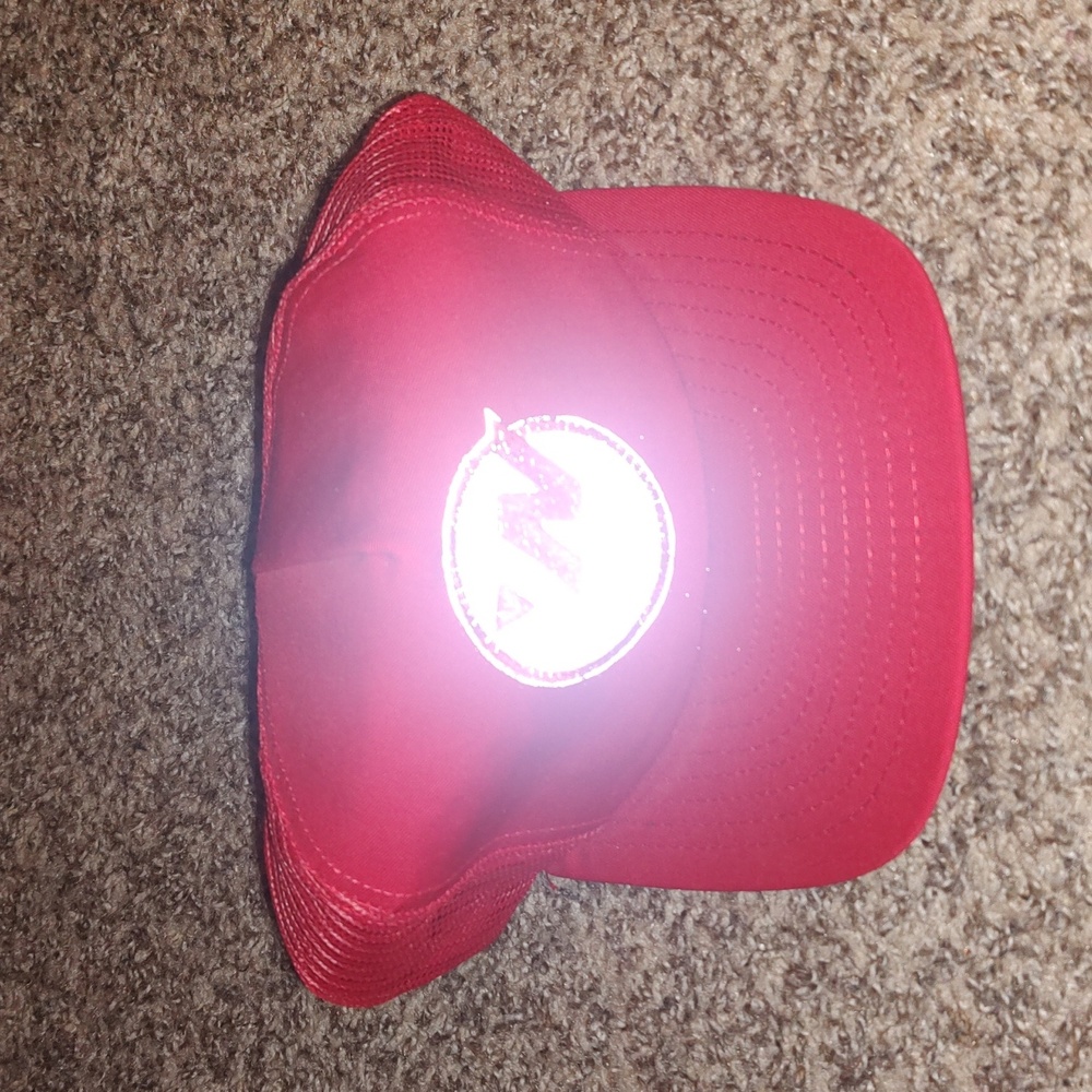 Vtg 80s Northwest Airlines Red Reflective Trucker Mesh Snapback Baseball Cap USA